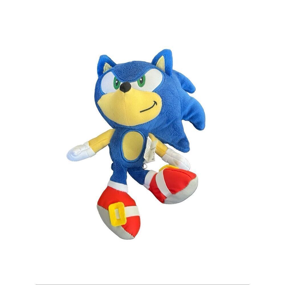 Sega Modern Blue Yellow Red Sonic the Hedgehog Soft Plush Stuffed Toy 9"